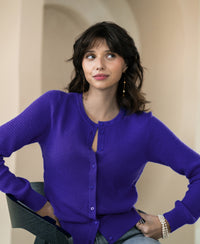 Struktur Strickjacke LA MIKI Blaue Iris