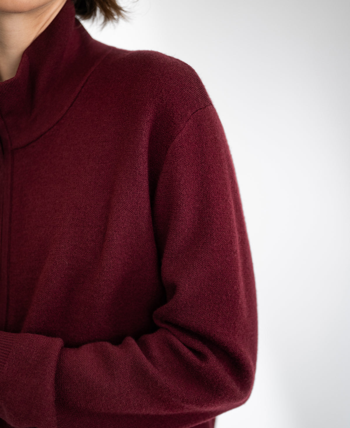 Merino bomber jacket LA MILA Dark Red