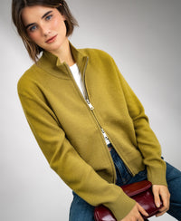 Merino-Bomberjacke LA MILA Olivgrün