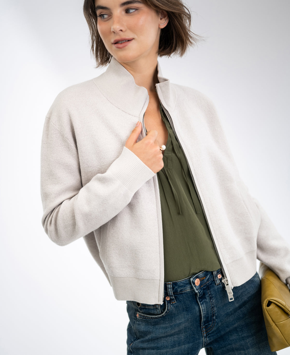 Merino bomber jacket LA MILA Beige