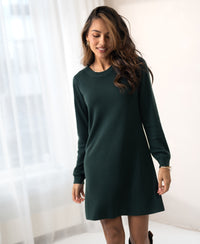 Merino wool dress LA MIMI Dark Green