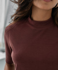Rippen-Rollkragenpullover LA MIXY Cocoa