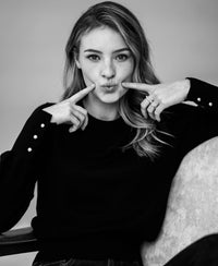 Pullover aus Merinowolle LA MARIS Dunkelblau - Silber