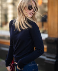 LE NOYAU Merino Turtleneck, Dark Blue