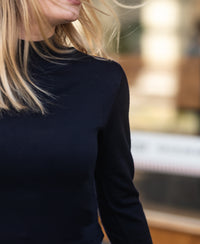 LE NOYAU Merino Turtleneck, Dark Blue