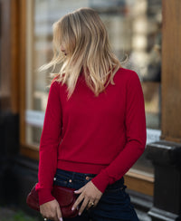 LE NOYAU Dark Red Merino Turtleneck