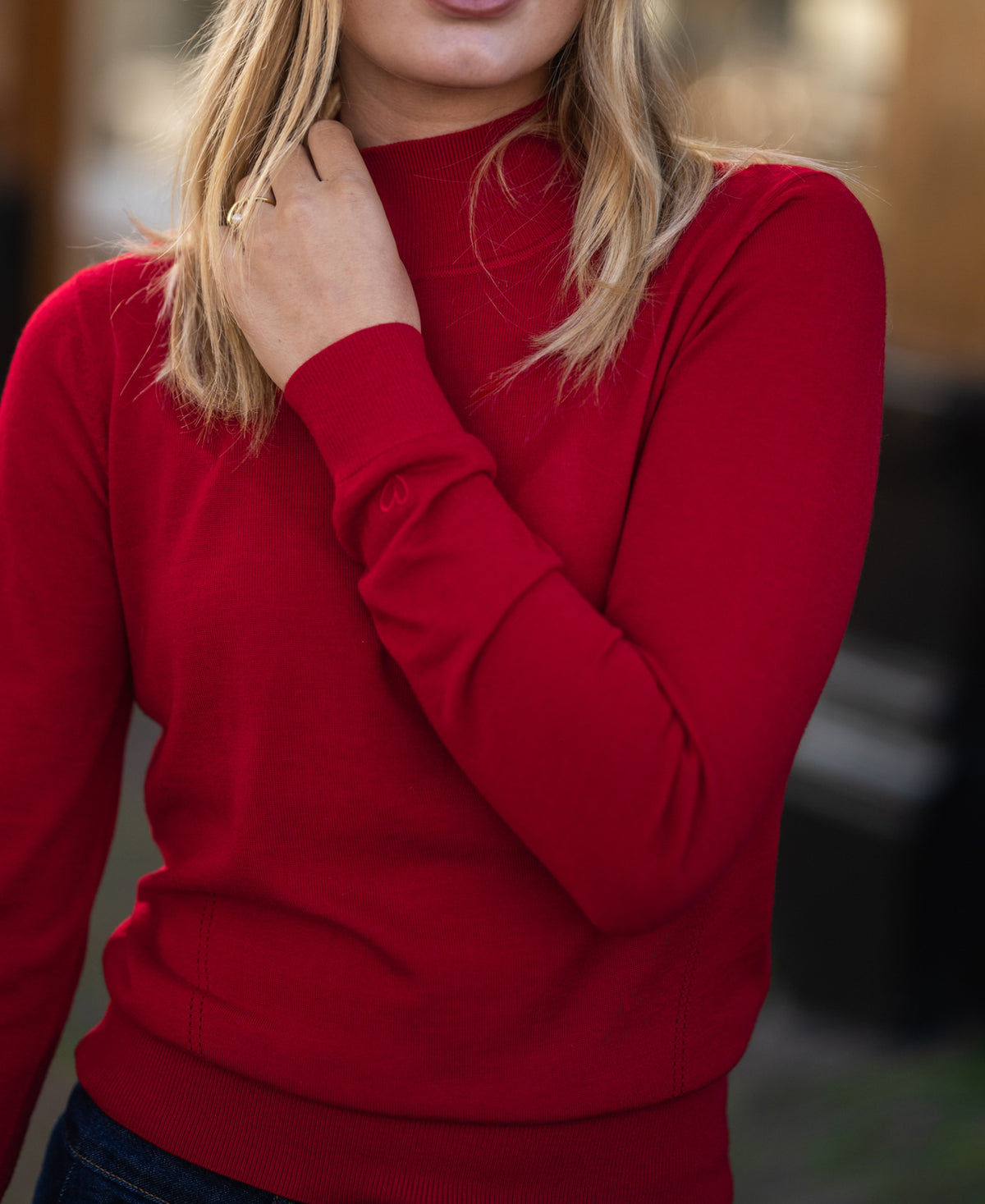 LE NOYAU Dark Red Merino Turtleneck