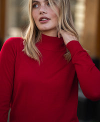 LE NOYAU Dark Red Merino Turtleneck