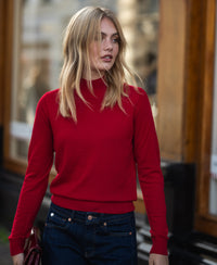 LE NOYAU Dark Red Merino Turtleneck