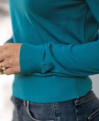 LE NOYAU Teal Merino Turtleneck