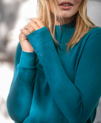 LE NOYAU Teal Merino Turtleneck
