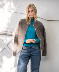 LE NOYAU Teal Merino Turtleneck
