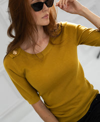 Merino trui LE MAJOR Goudgeel