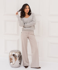 Merinopullover LE PAPILLION Silbergrau