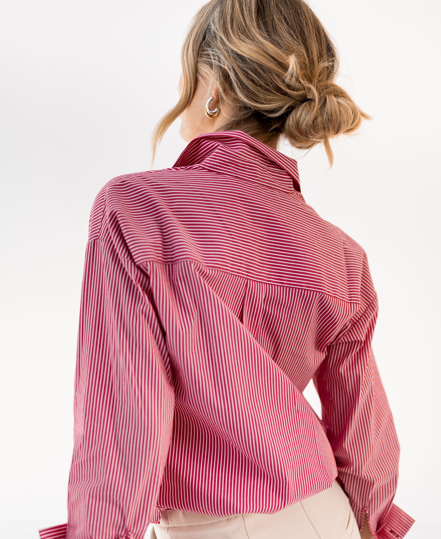 Blouse LA PASCALLE Red striped