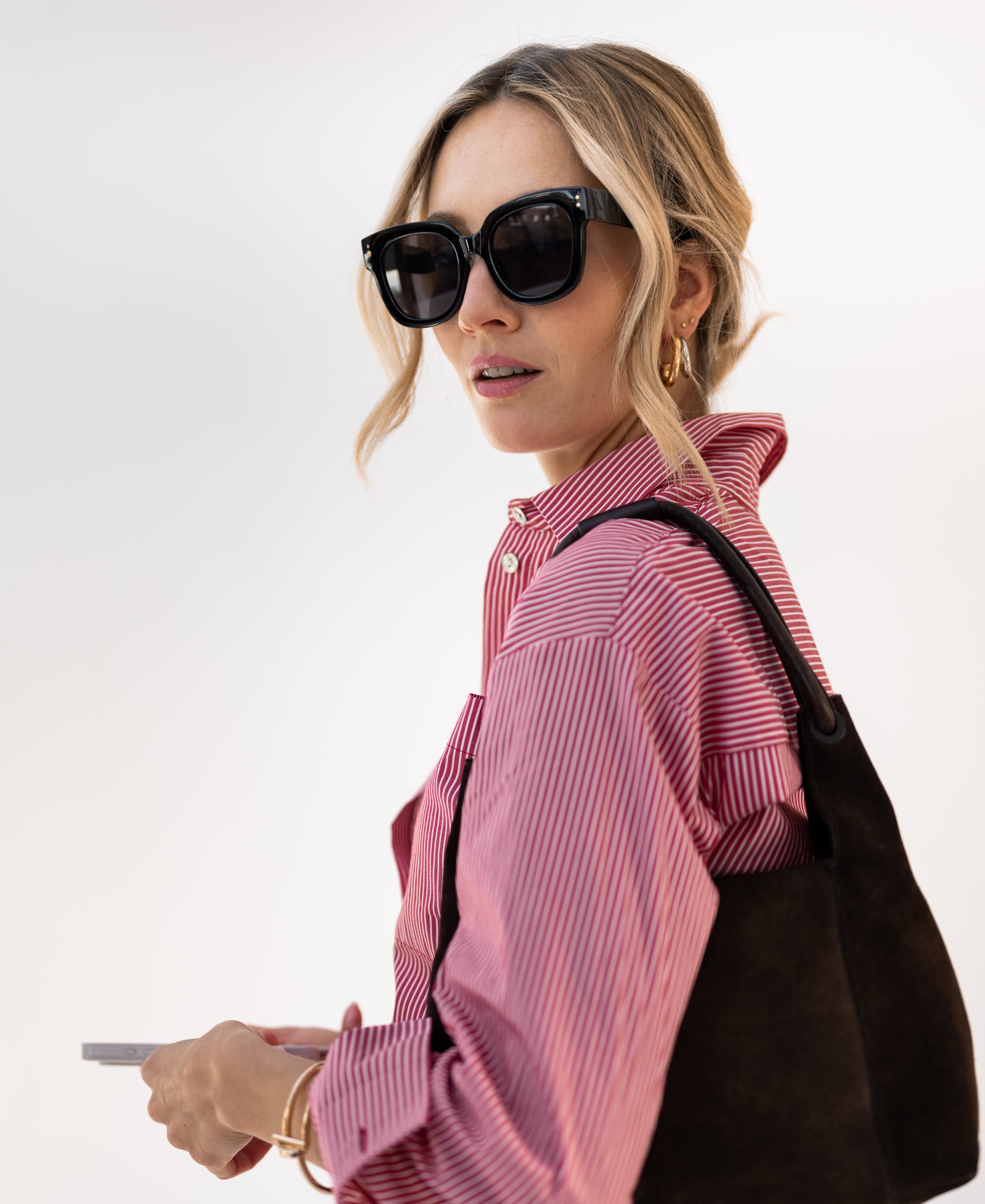 Blouse LA PASCALLE Red striped