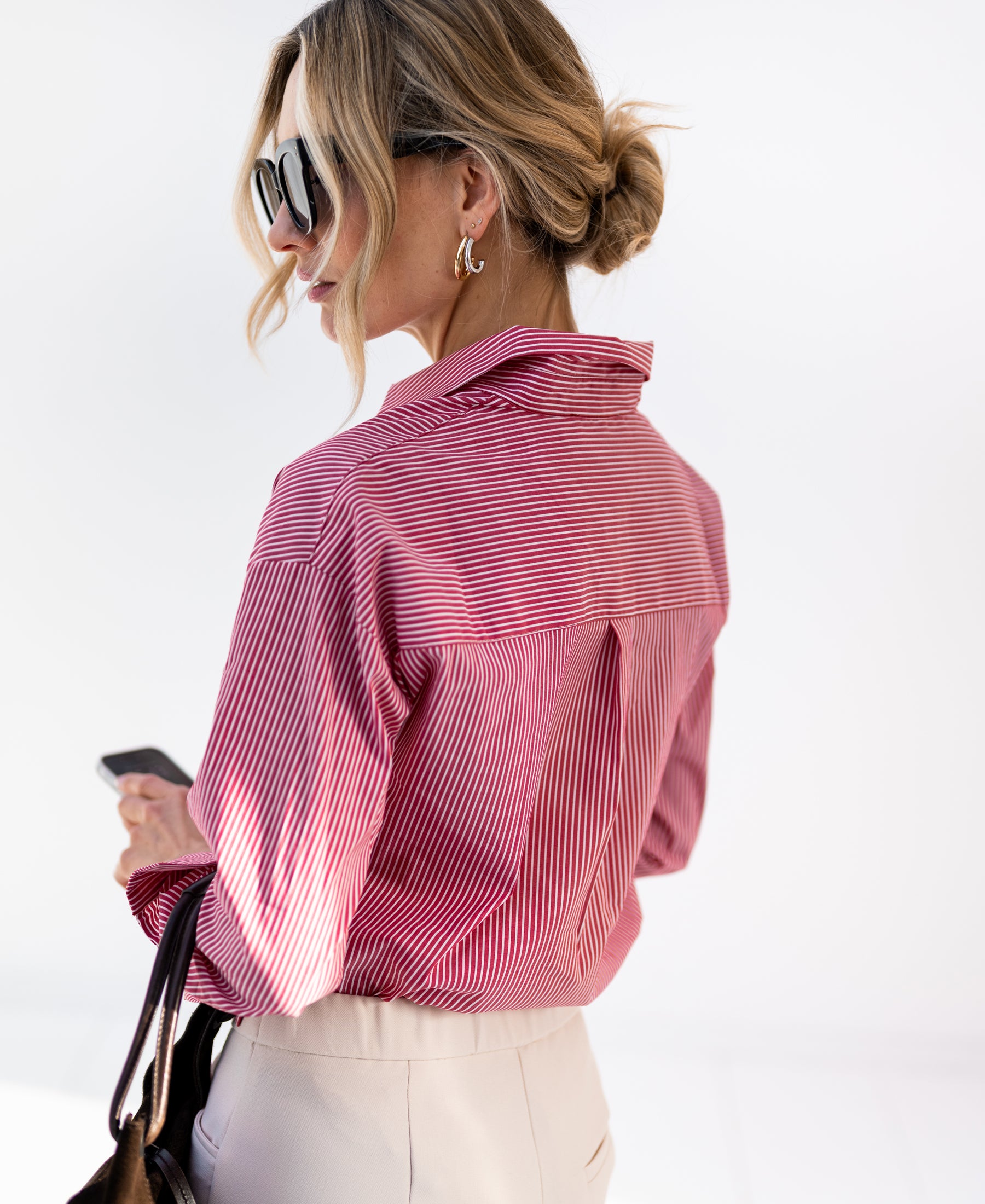 Blouse LA PASCALLE Red striped