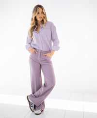 Hose mit weitem Bein LE HENRI Pearly Mauve