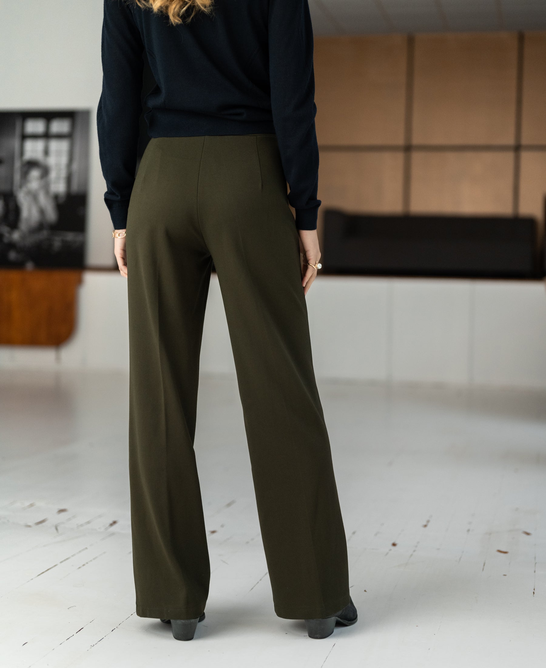 Wide-leg trousers LA POISY Army
