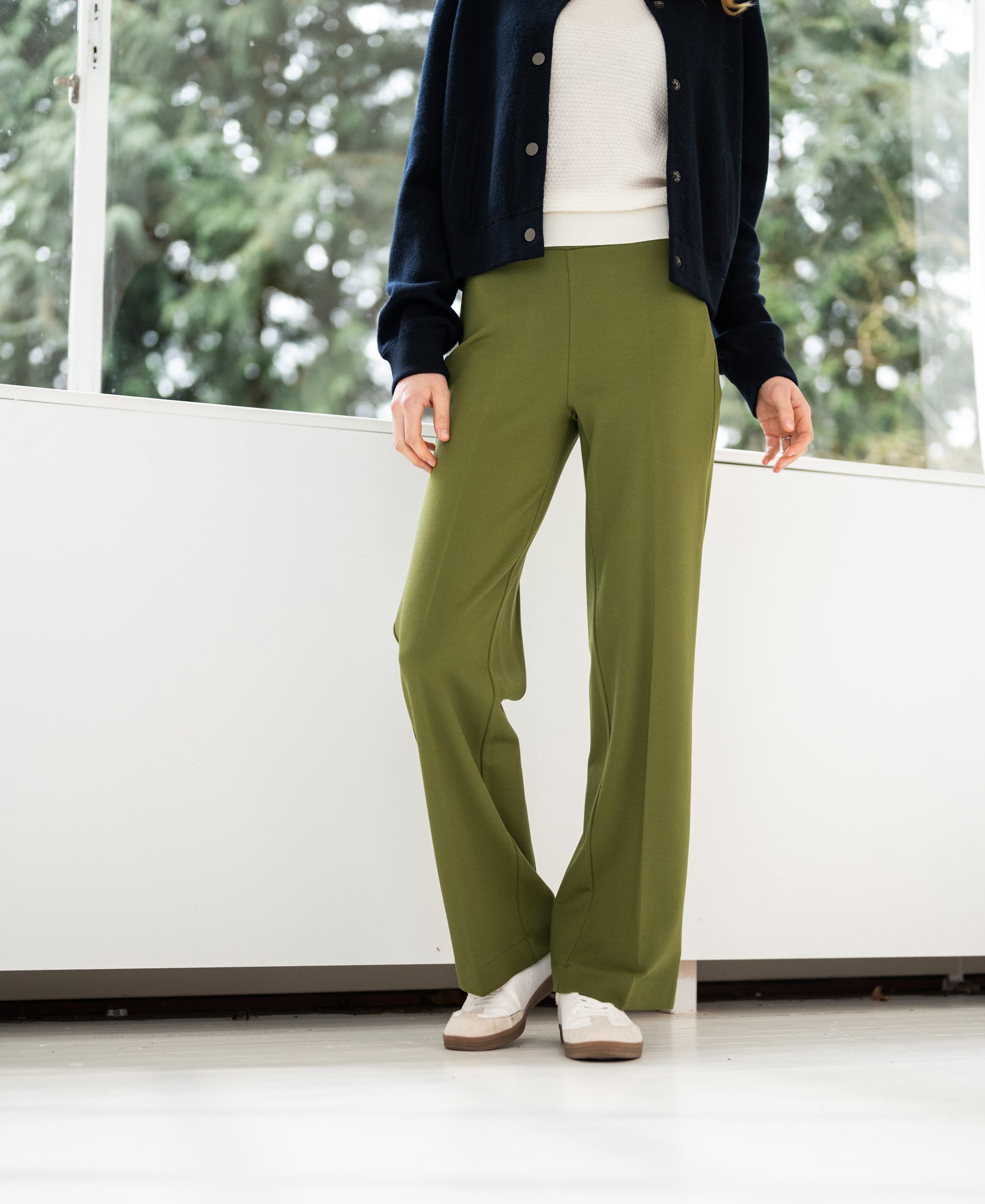 Wide-leg trousers LA POISY Olive