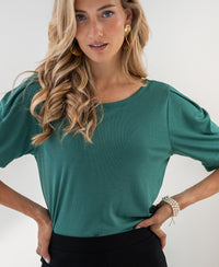 Ribbed T-shirt LA PHILA Paris Green