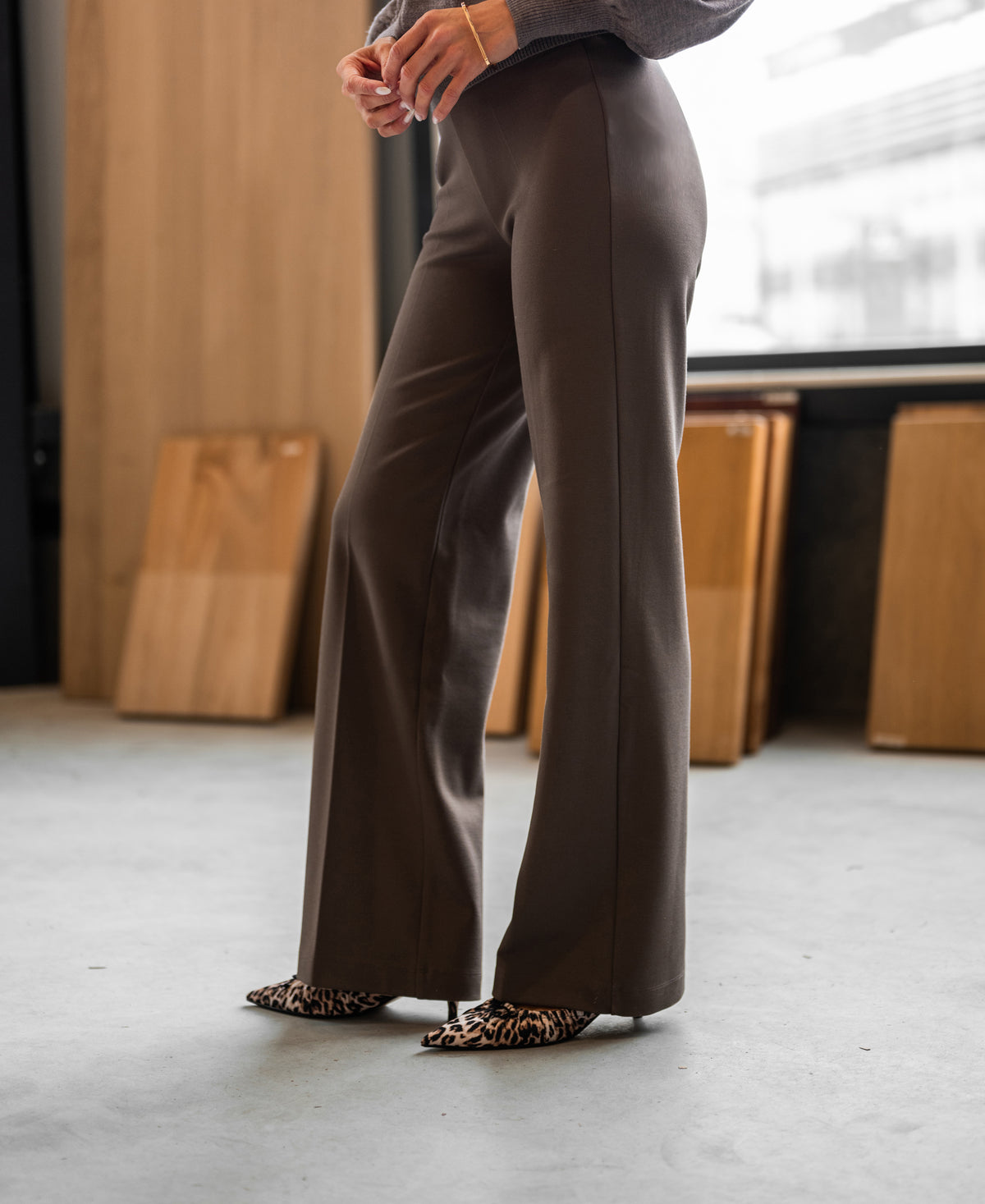 Wide-leg trousers LA POISY Taupe