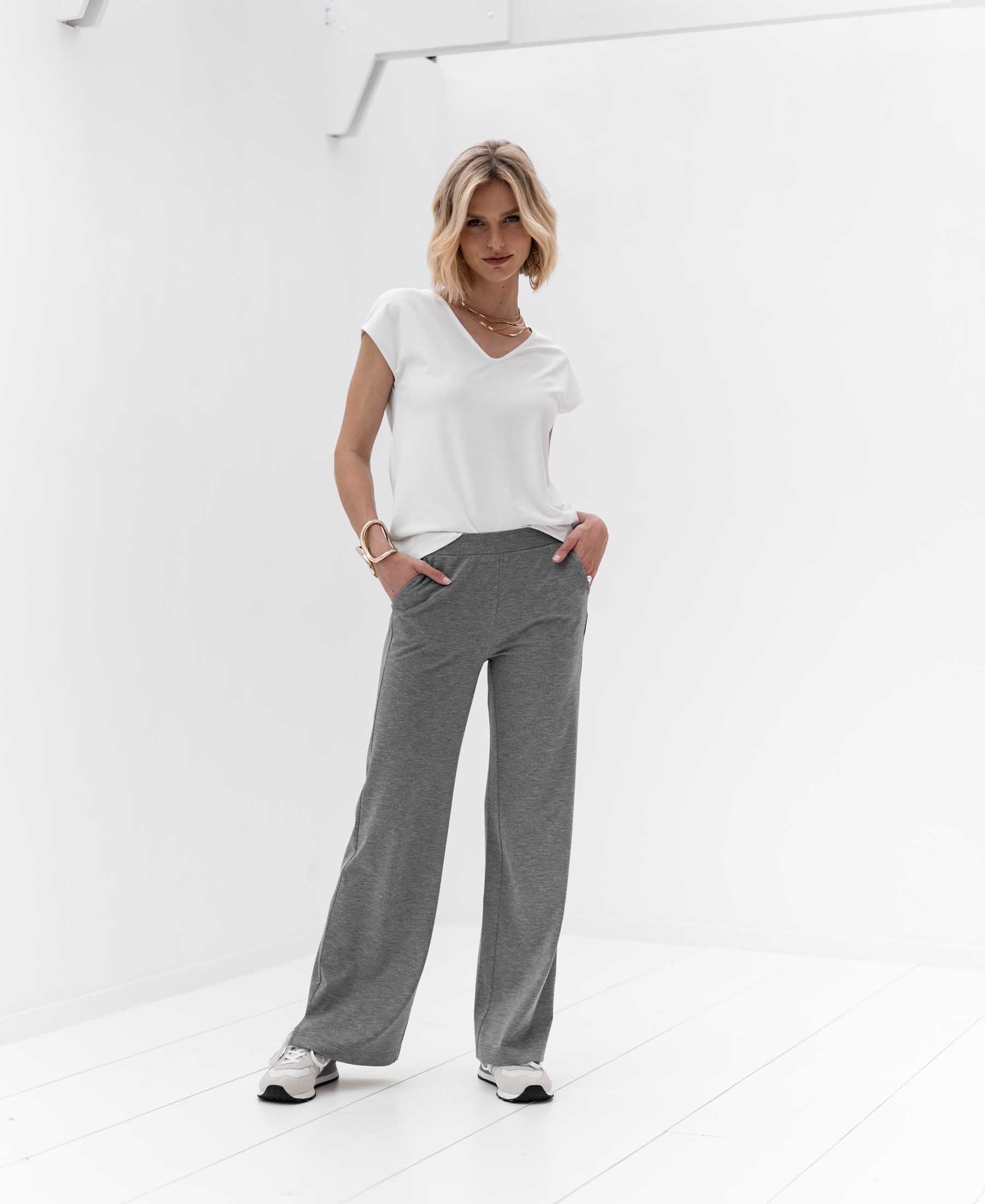 Travel trousers LES JULES Gray melange