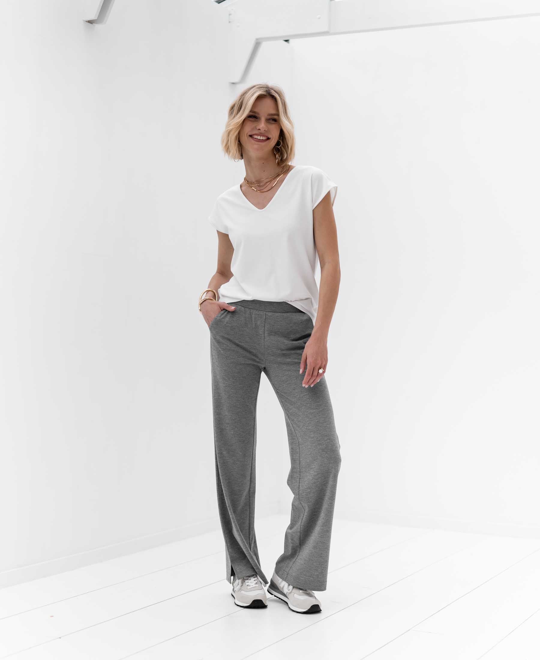 Travel trousers LES JULES Gray melange