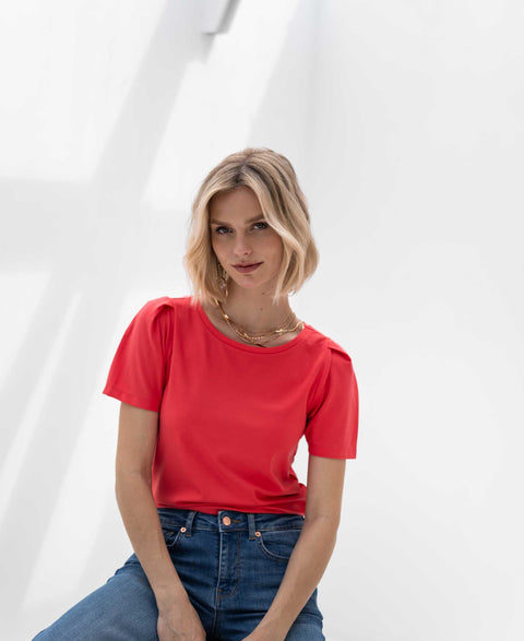 T-shirt LA POPPY Coral Red