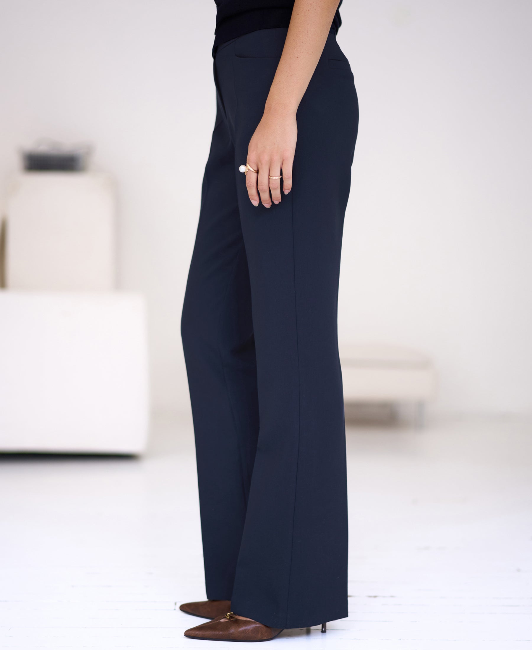 Flared trousers LE QUARTIER Dark Blue