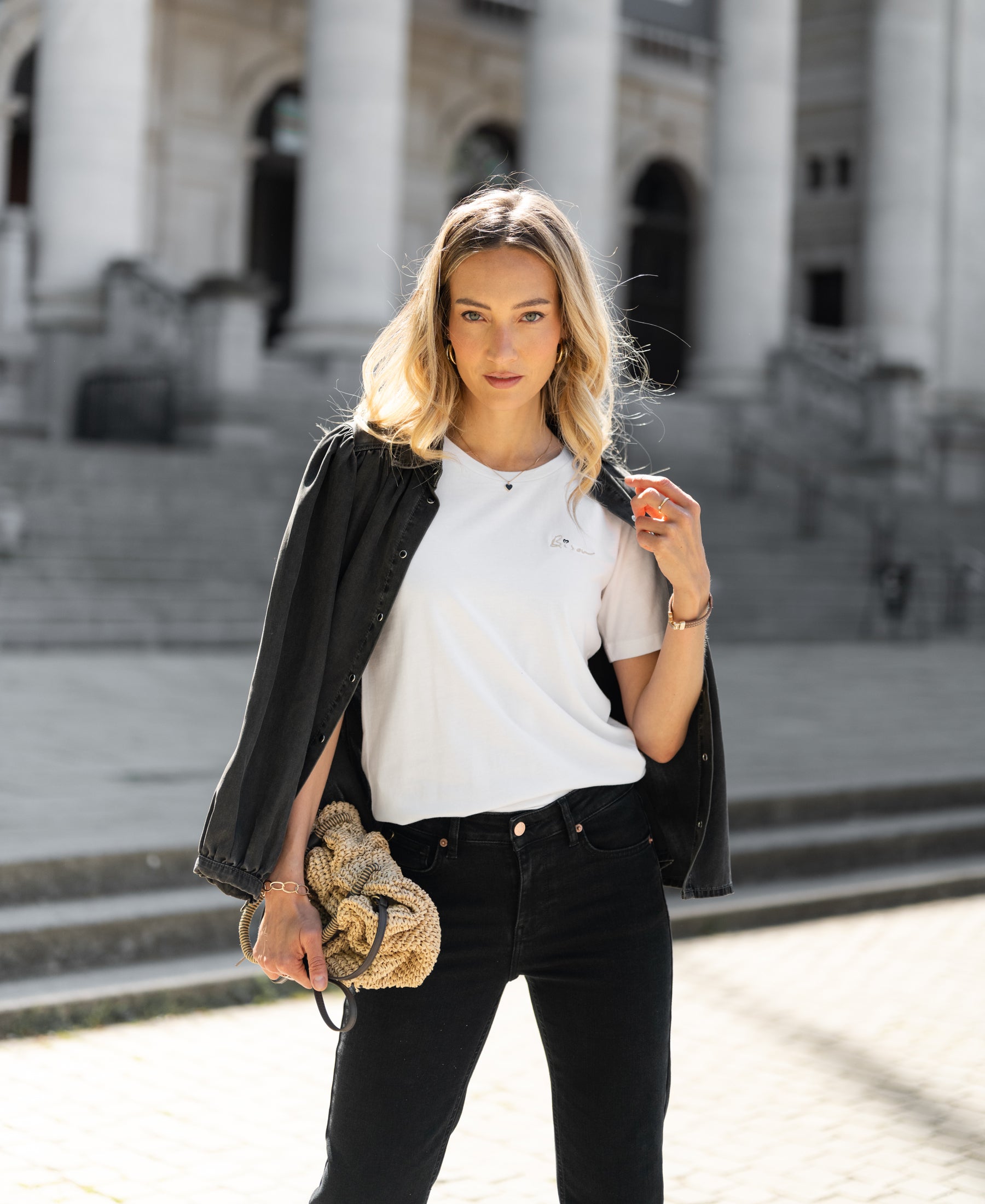 Tencel jeansblouse LA RIVA Charcoal