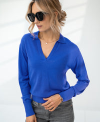 Merino-Poloshirt LE RALPH Blau