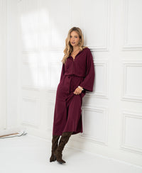 Doorknoop jurk LE RAPHAEL Bordeaux