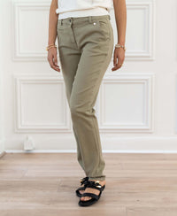 Stretch Chinobroek LA RENEE Lichtgroen