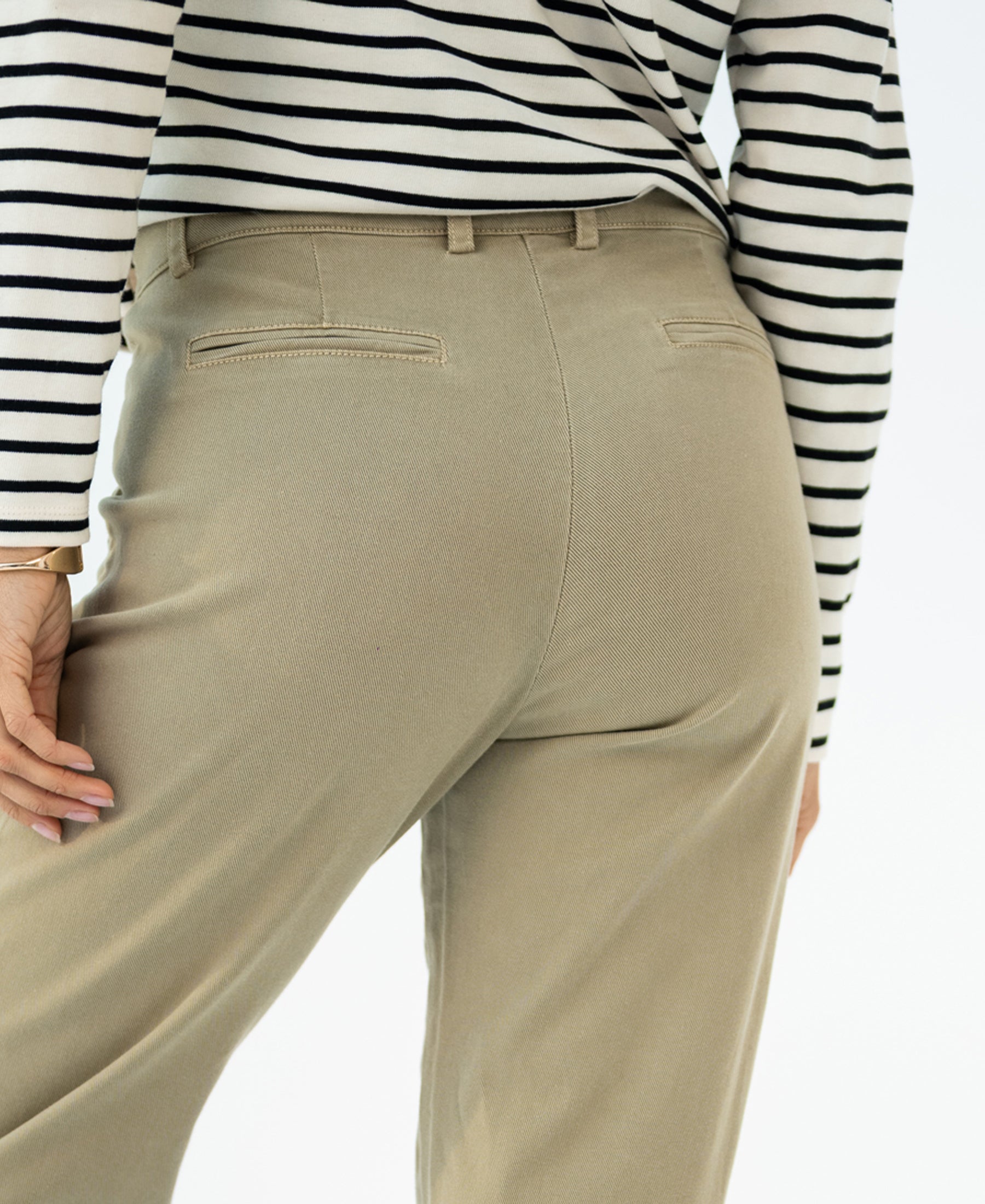 Stretch Chinobroek LA RENEE Lichtgroen
