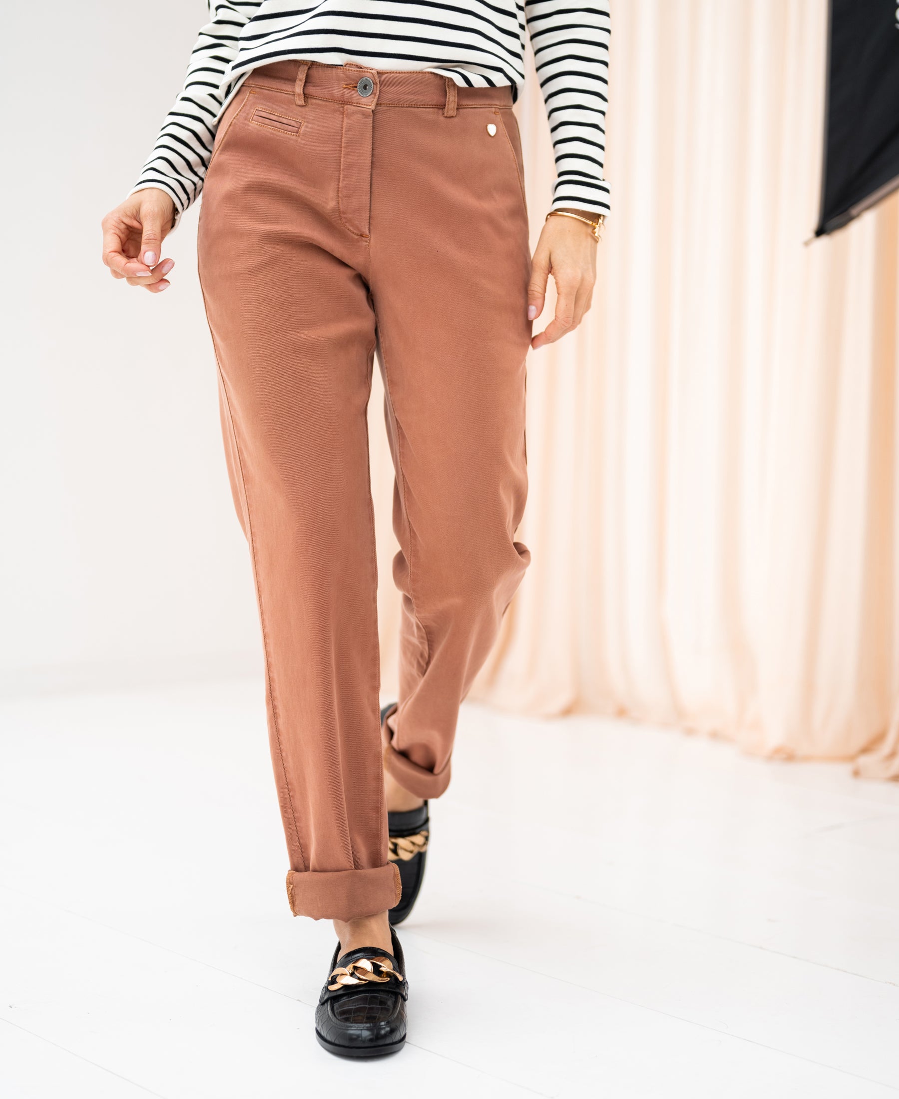 Stretch Chinobroek LA RENEE Terra