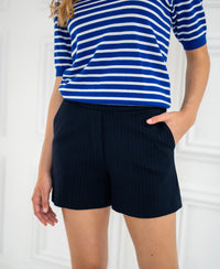 Nadelstreifenshorts LA RICKY Schwarz