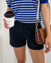 Nadelstreifenshorts LA RICKY Schwarz