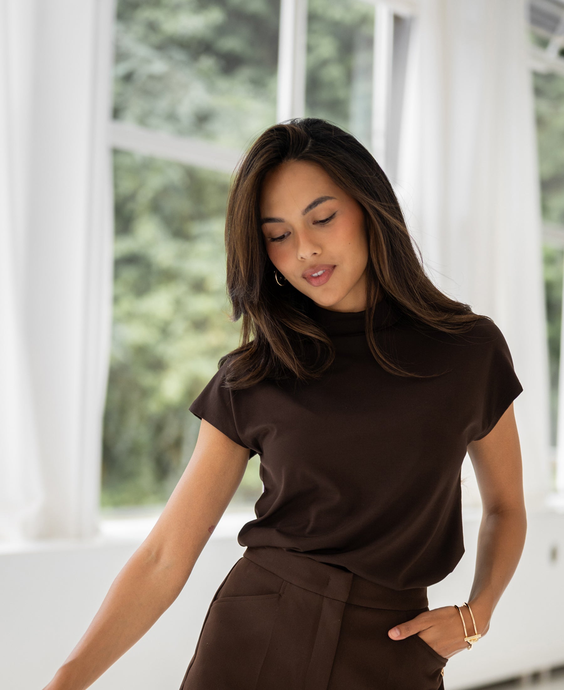 Travel top LA ROMY Army