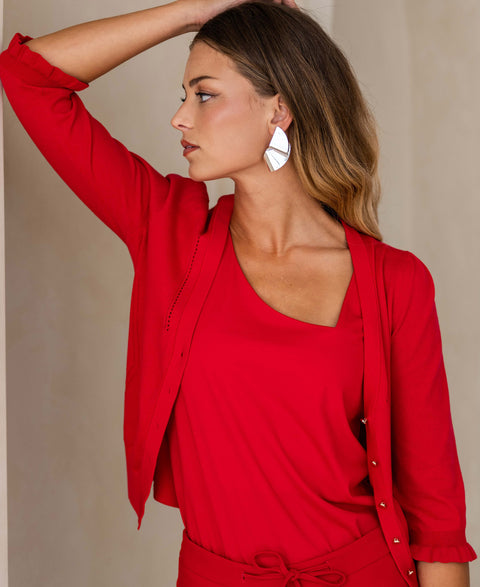 Cardigan LA LUCIA Bright red