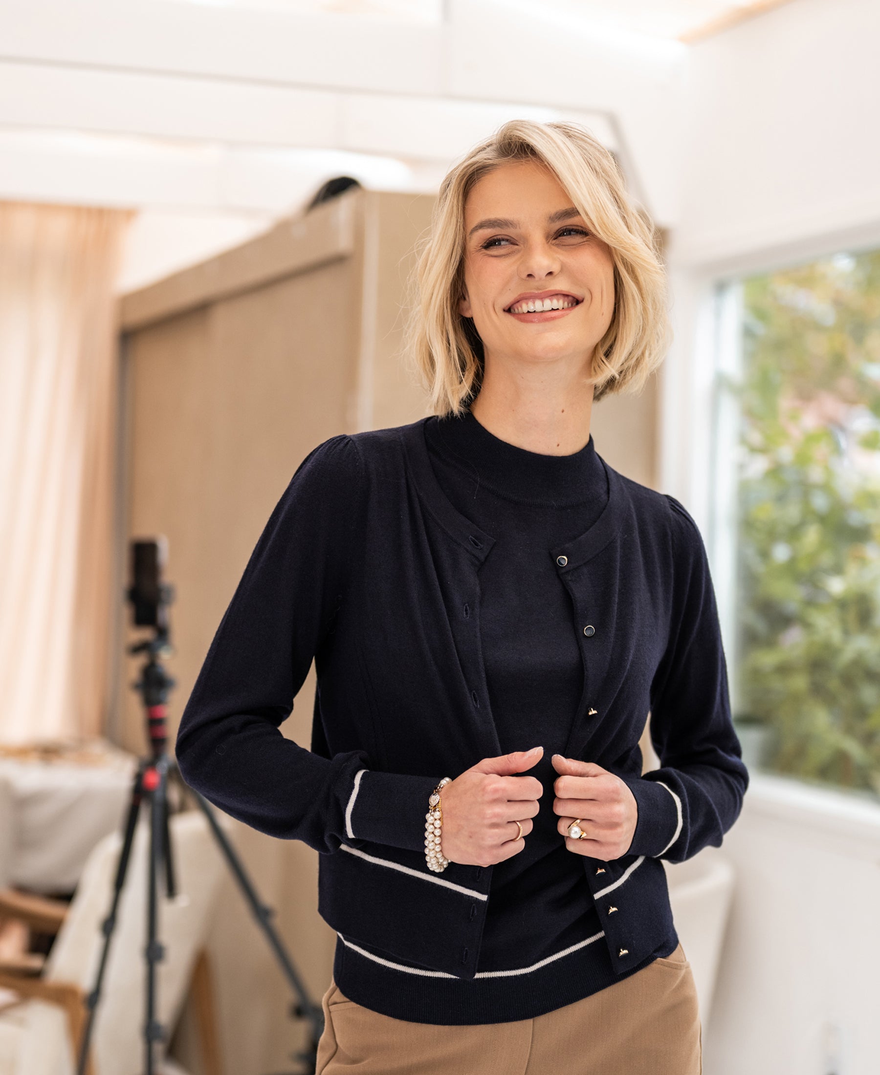 Vestje LA SARA Donkerblauw-Ivoor