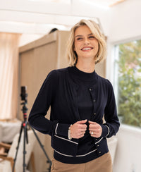 Vestje LA SARA Donkerblauw-Ivoor