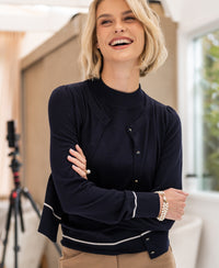 Vestje LA SARA Donkerblauw-Ivoor