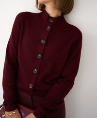 Merino vest met col LES SEIZE Bordeaux