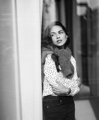 Bluse LA SEZANNE Cremeweiß-Schwarz gepunktet