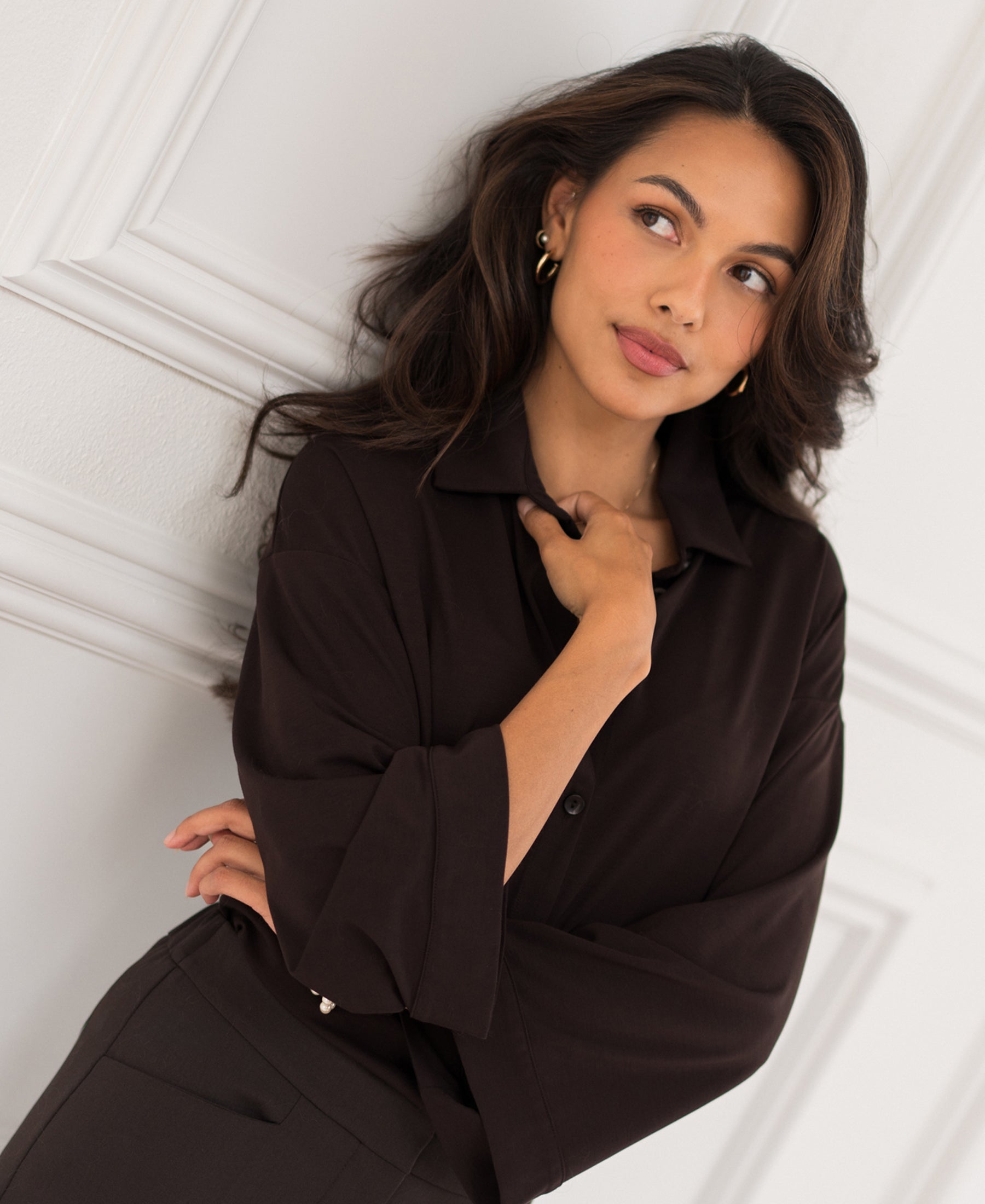 Travel blouse LA SILVIE Pure Choco