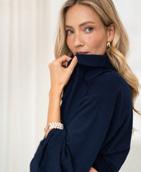 Blouse LA SILVIE Donkerblauw