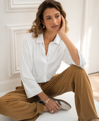 Travel blouse LA SILVIE White