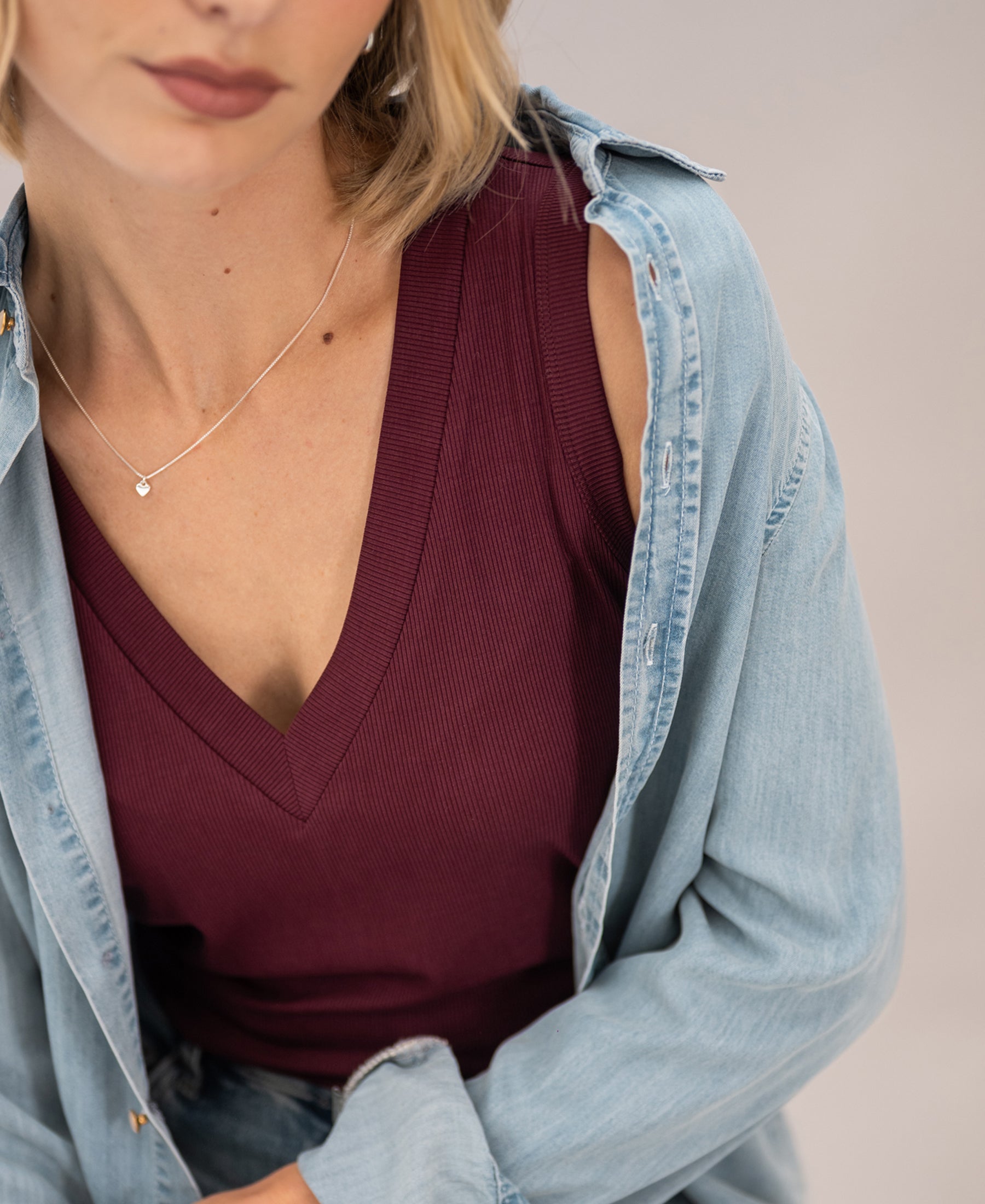 Lyocell top LA SIRA Bordeaux