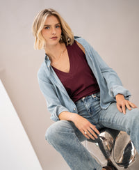 Lyocell top LA SIRA Bordeaux